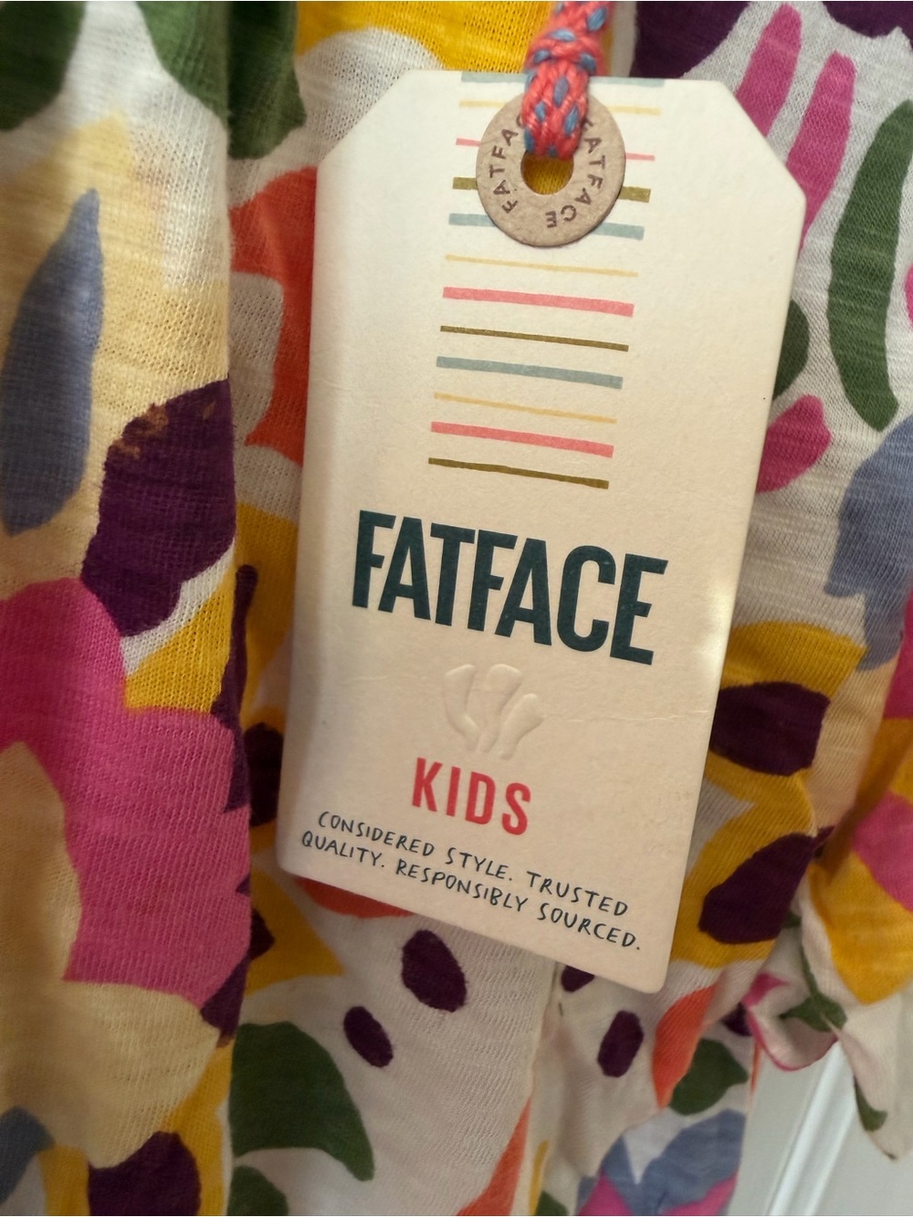 BNWT FATFACE Girls Floral Puff-Sleeve Summer Dress in Multi-Color pockets 10/11 - Picture 7 of 8